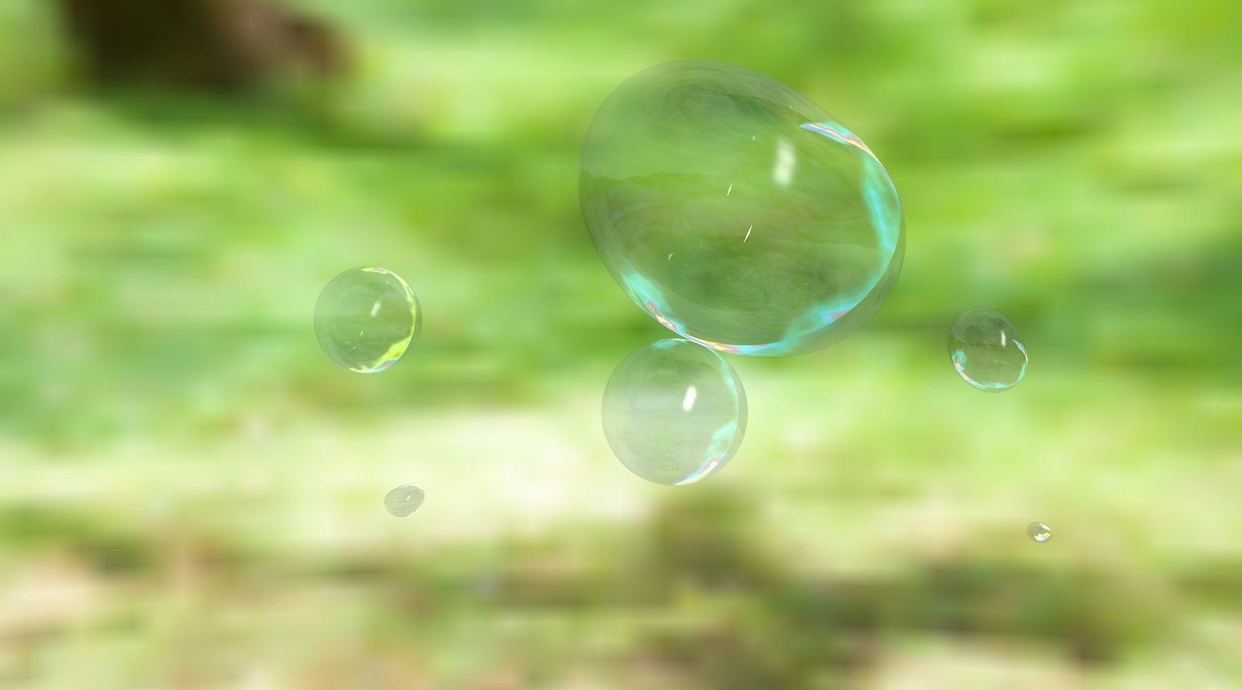 Seifenblase soap bubbles floating in air 3D model_1