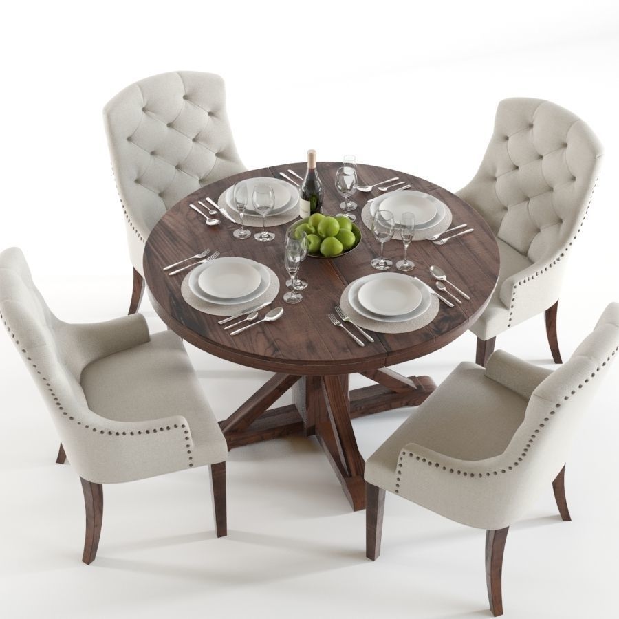 Pottery Barn Benchwright and Lorraine 1 3D model_5