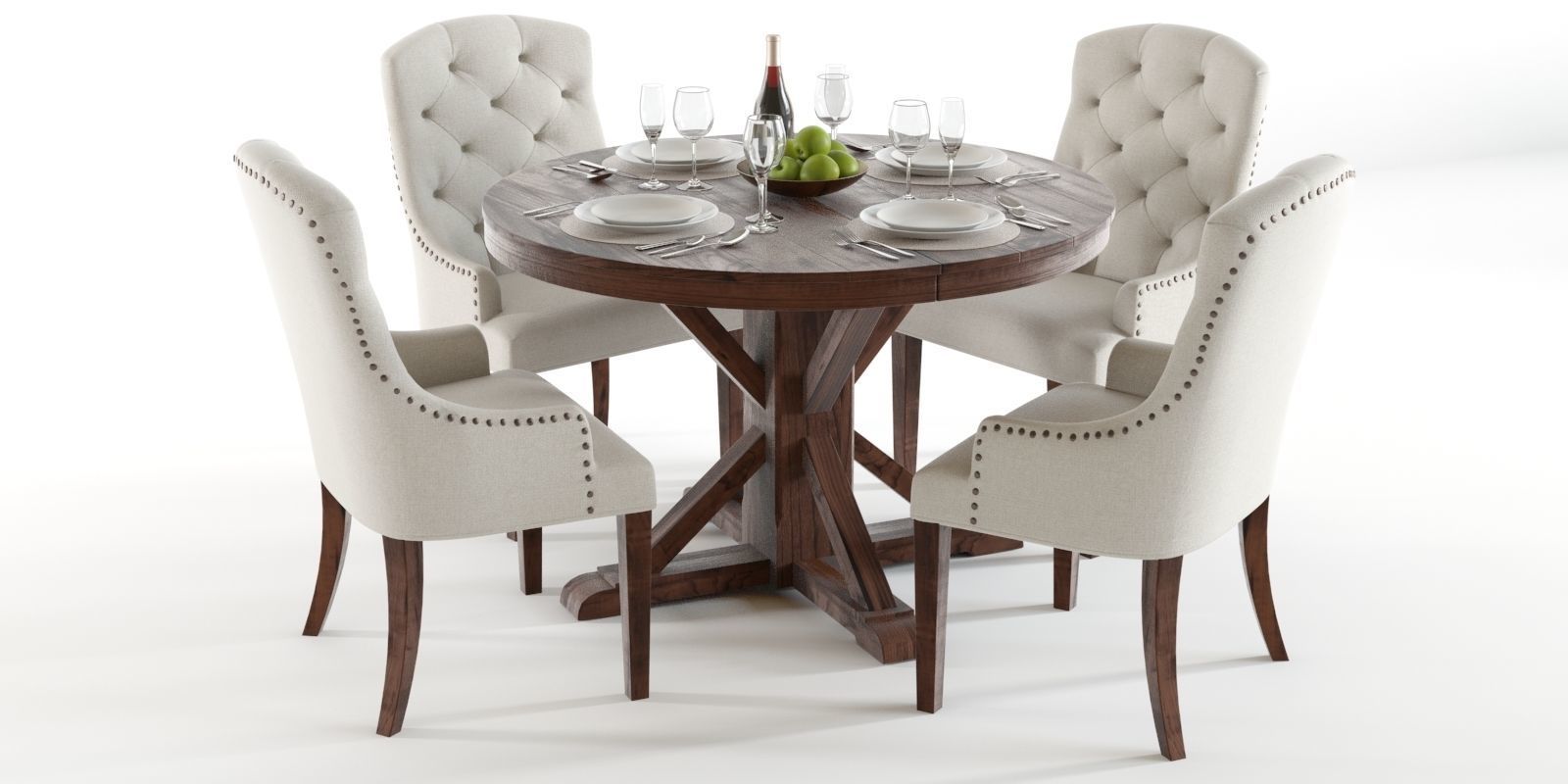 Pottery Barn Benchwright and Lorraine 1 3D model_1