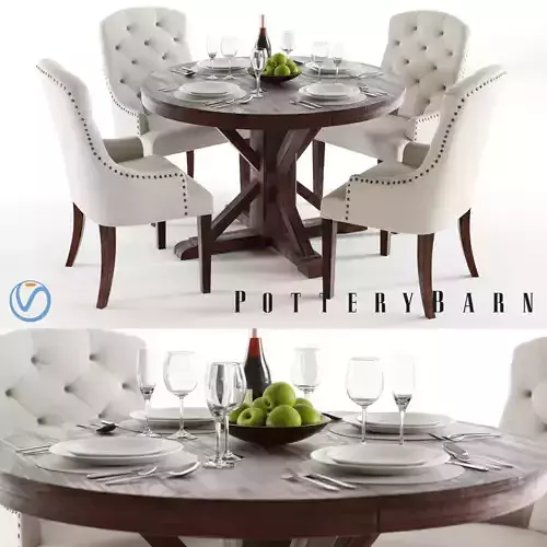 Pottery Barn Benchwright and Lorraine 1 3D model