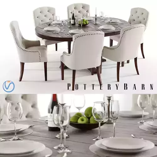 Pottery Barn Benchwright and Lorraine 2 3D model