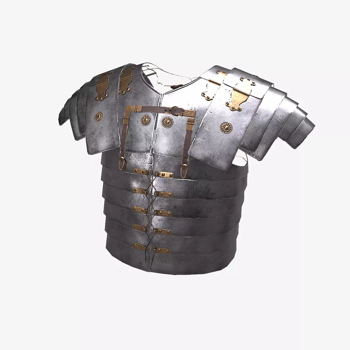Ancient Armor LoricaSegmentata 3D Model Game Ready PBR Low Poly Low-poly 3D model