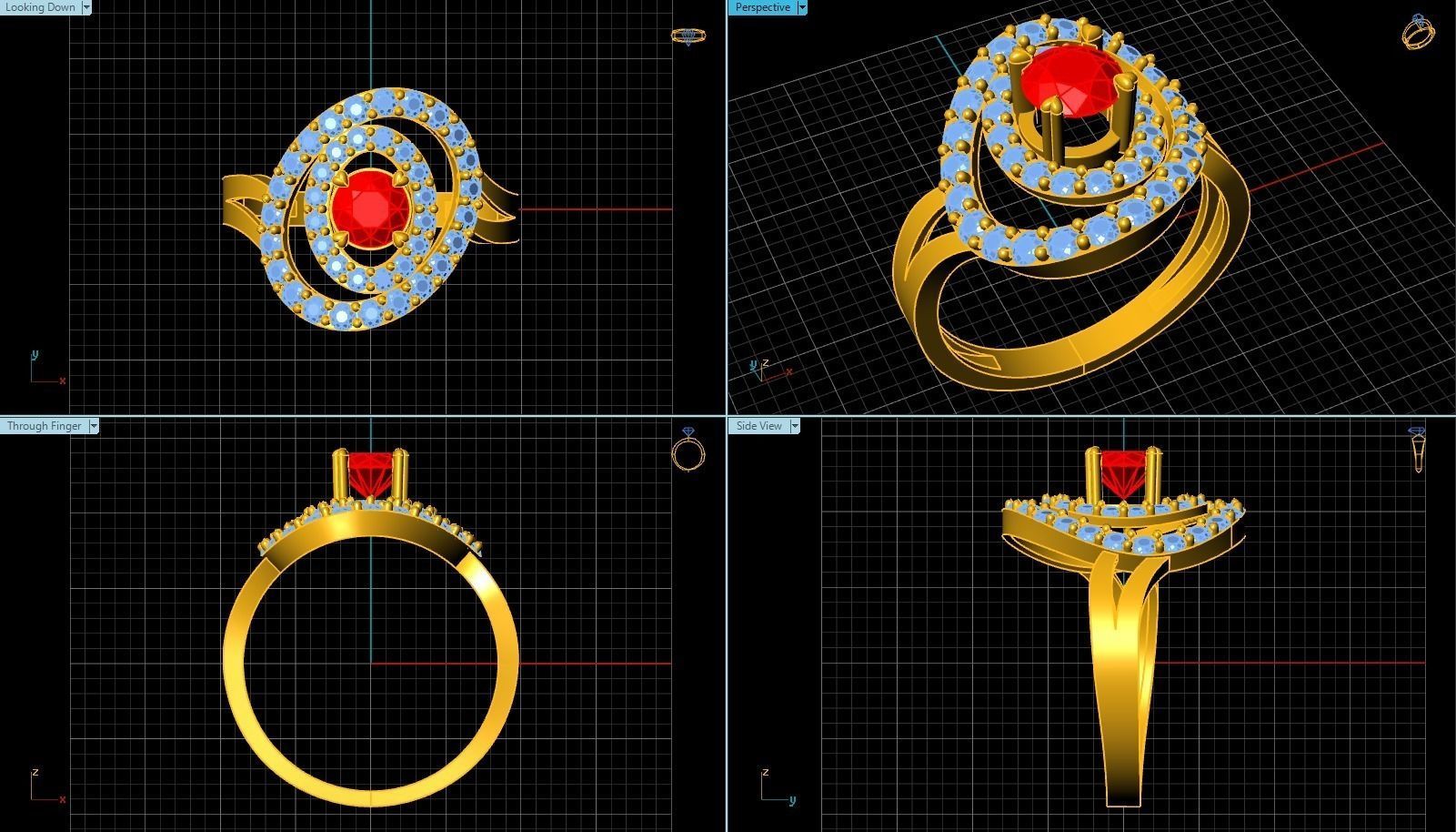 Ring T00152 3D print model_3