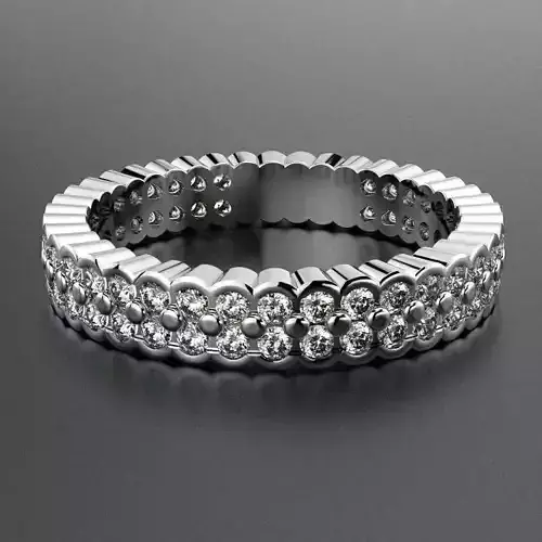 Eternity Double Row Diamond Ring