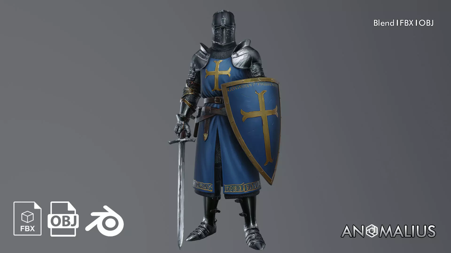 blue templar 3D model