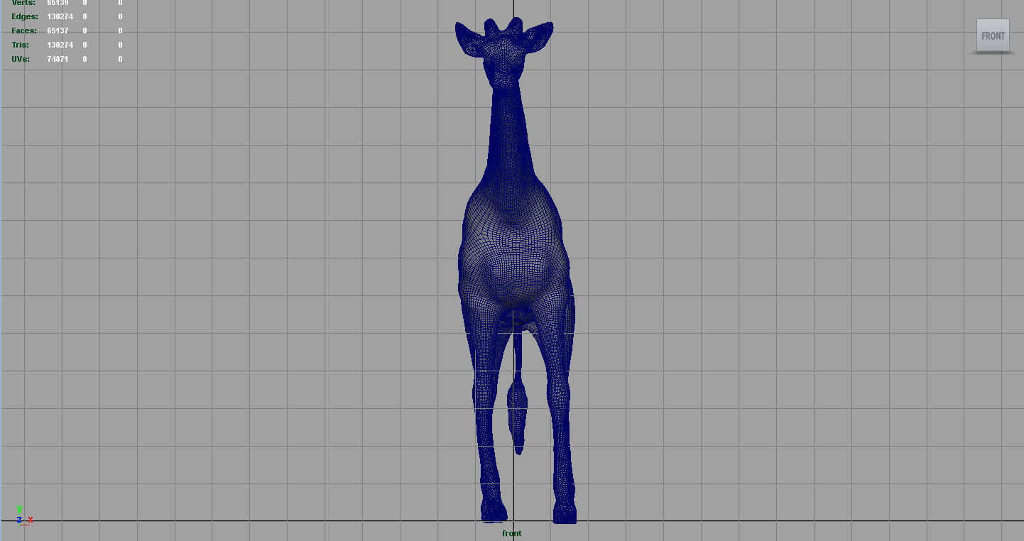 Giraffe Low-poly 3D model_3