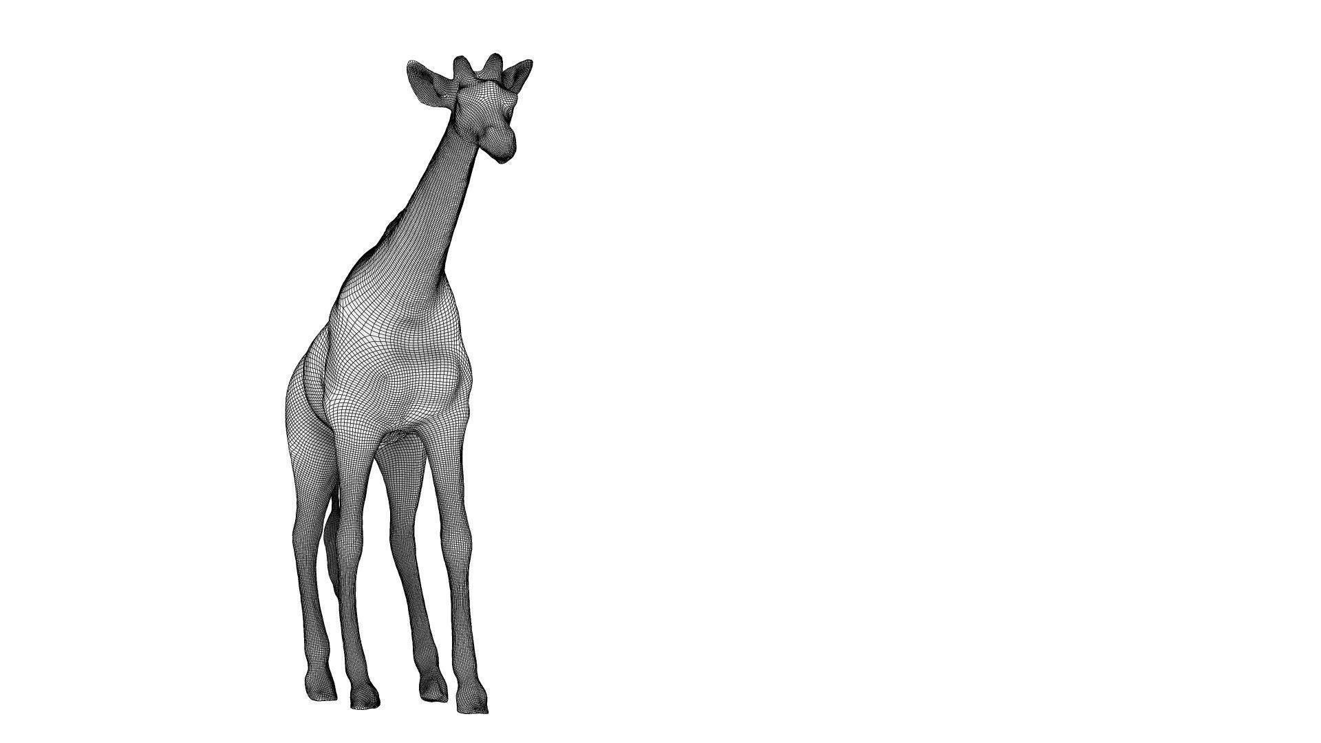 Giraffe Low-poly 3D model_9