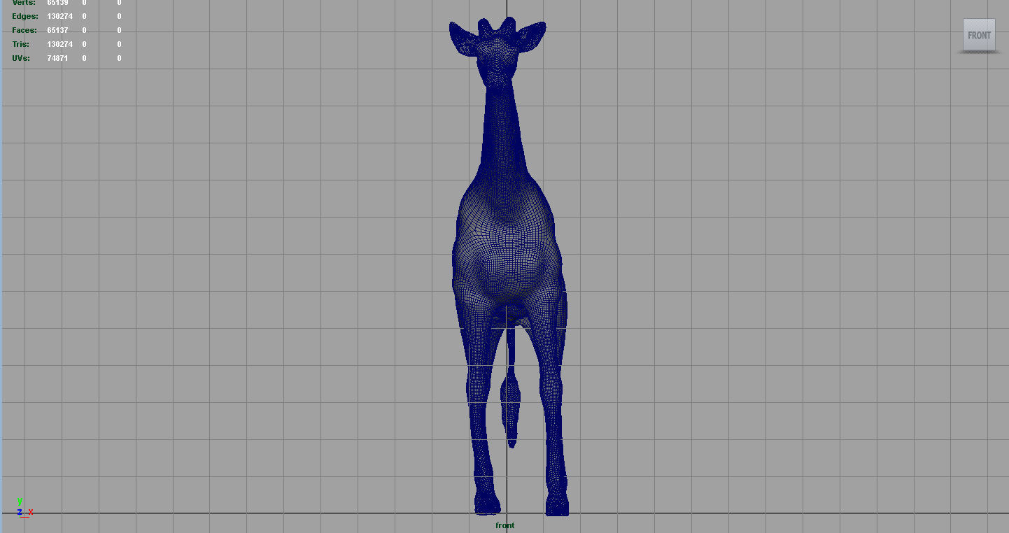 Giraffe Low-poly 3D model_5