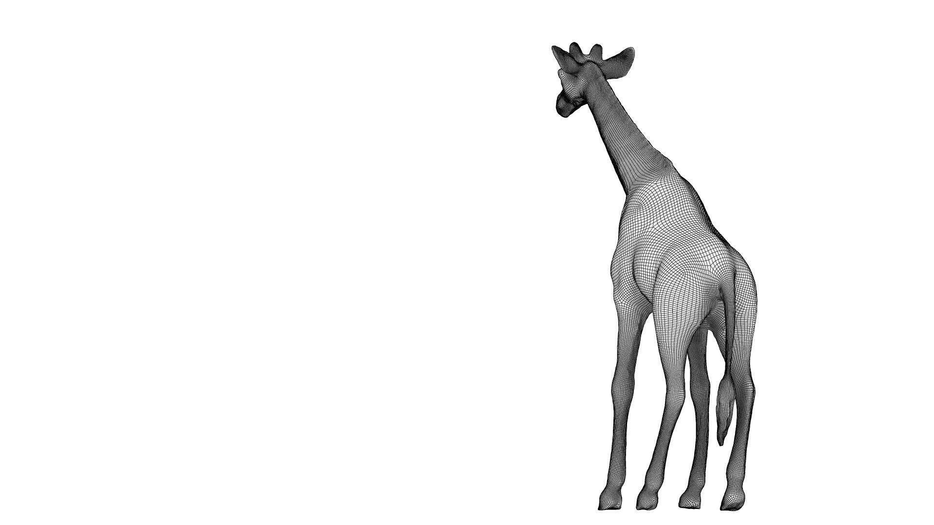Giraffe Low-poly 3D model_10