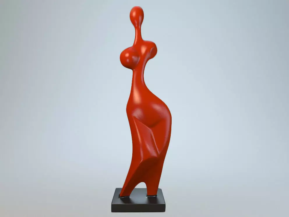 Virgo modernist sculpture P 3D print model