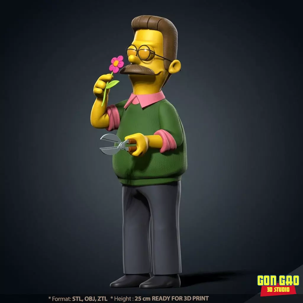 Ned Flanders - The Simpsons Fanart 3D print model