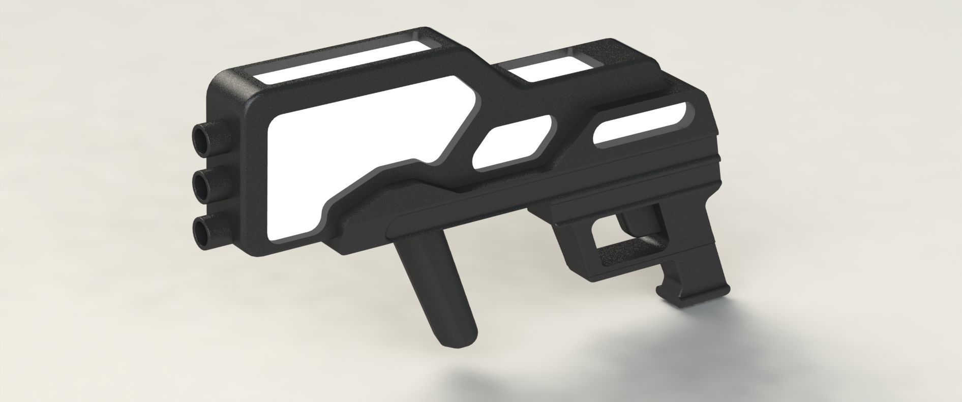 Conceptual Weapon Low-poly 3D model_8