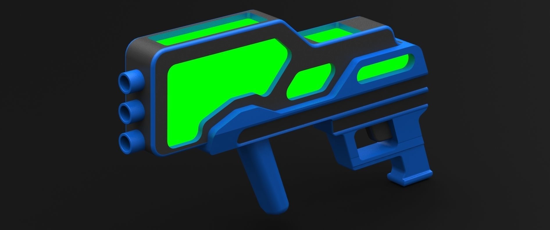 Conceptual Weapon Low-poly 3D model_19