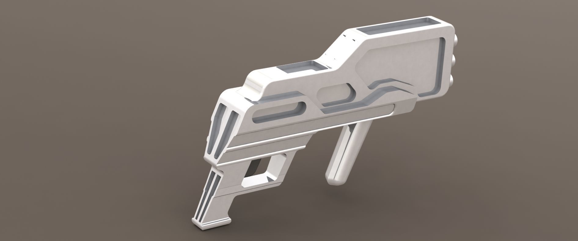 Conceptual Weapon Low-poly 3D model_6