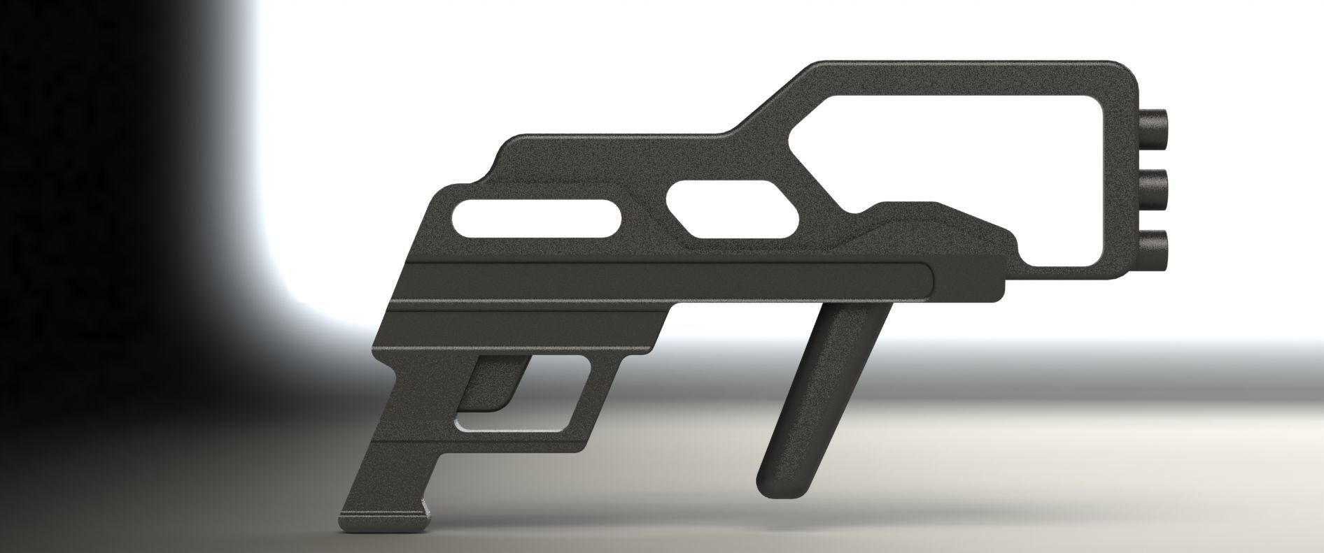 Conceptual Weapon Low-poly 3D model_10