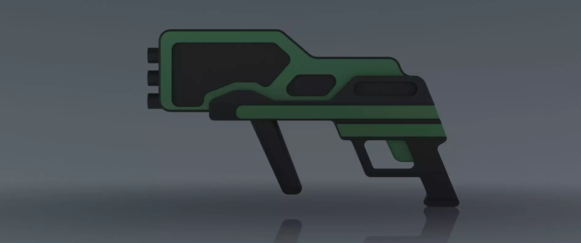 Conceptual Weapon Low-poly 3D model_0