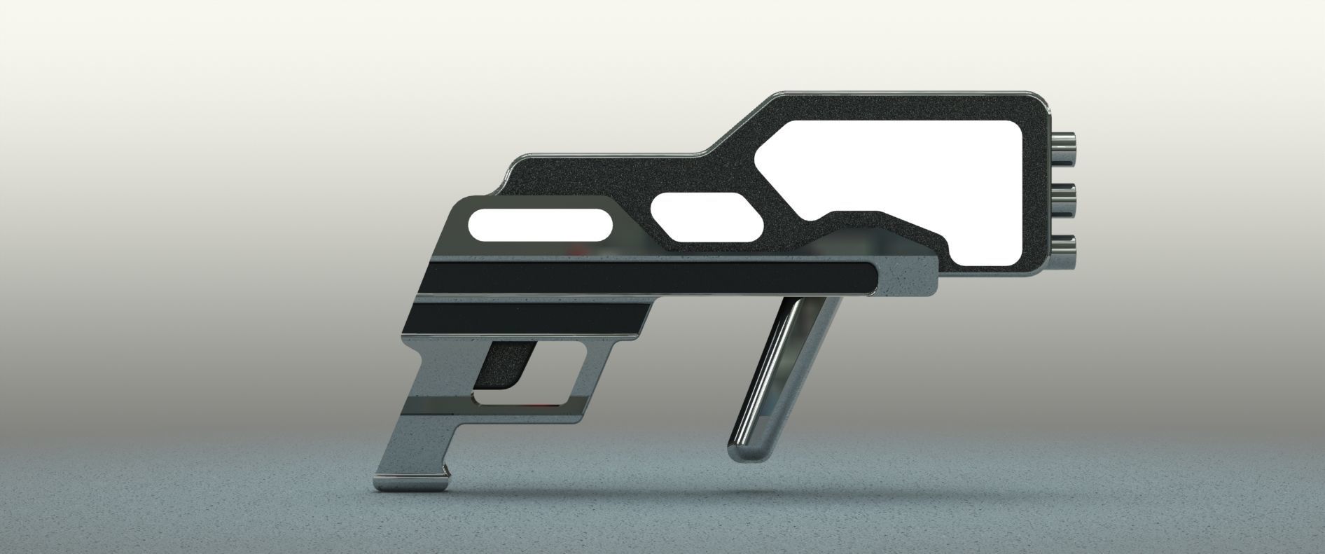 Conceptual Weapon Low-poly 3D model_5