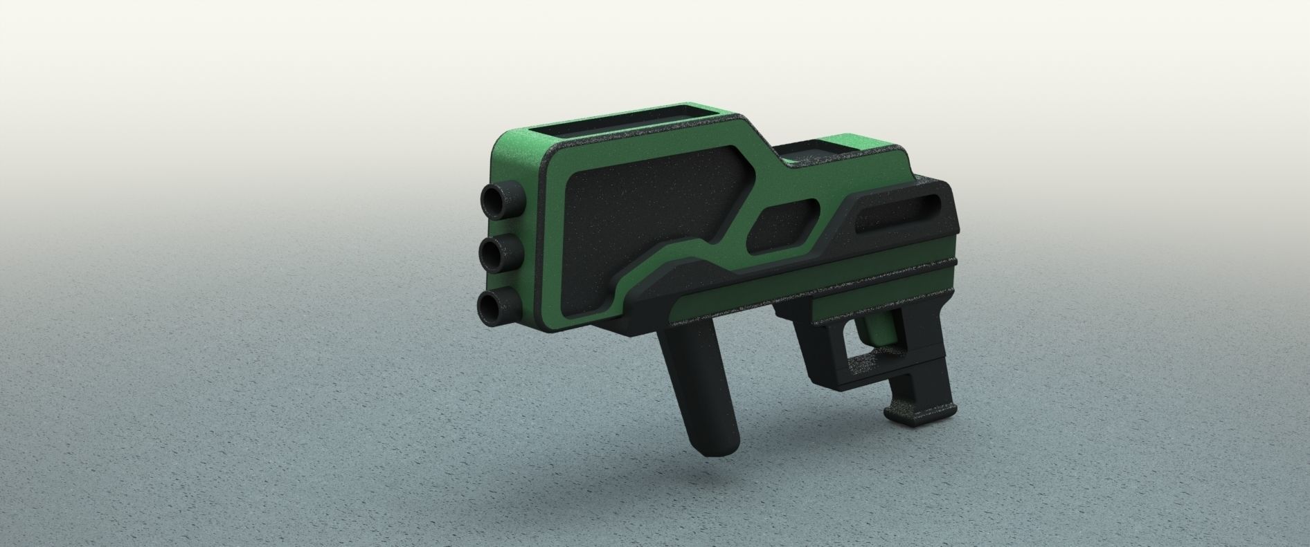 Conceptual Weapon Low-poly 3D model_2