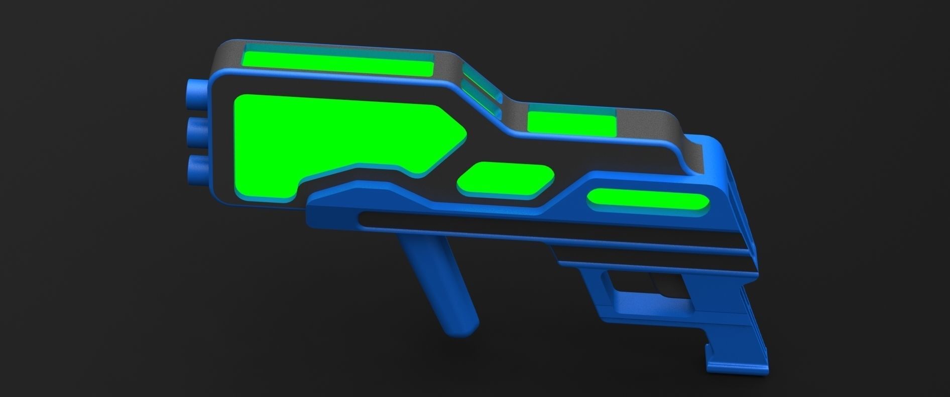 Conceptual Weapon Low-poly 3D model_20
