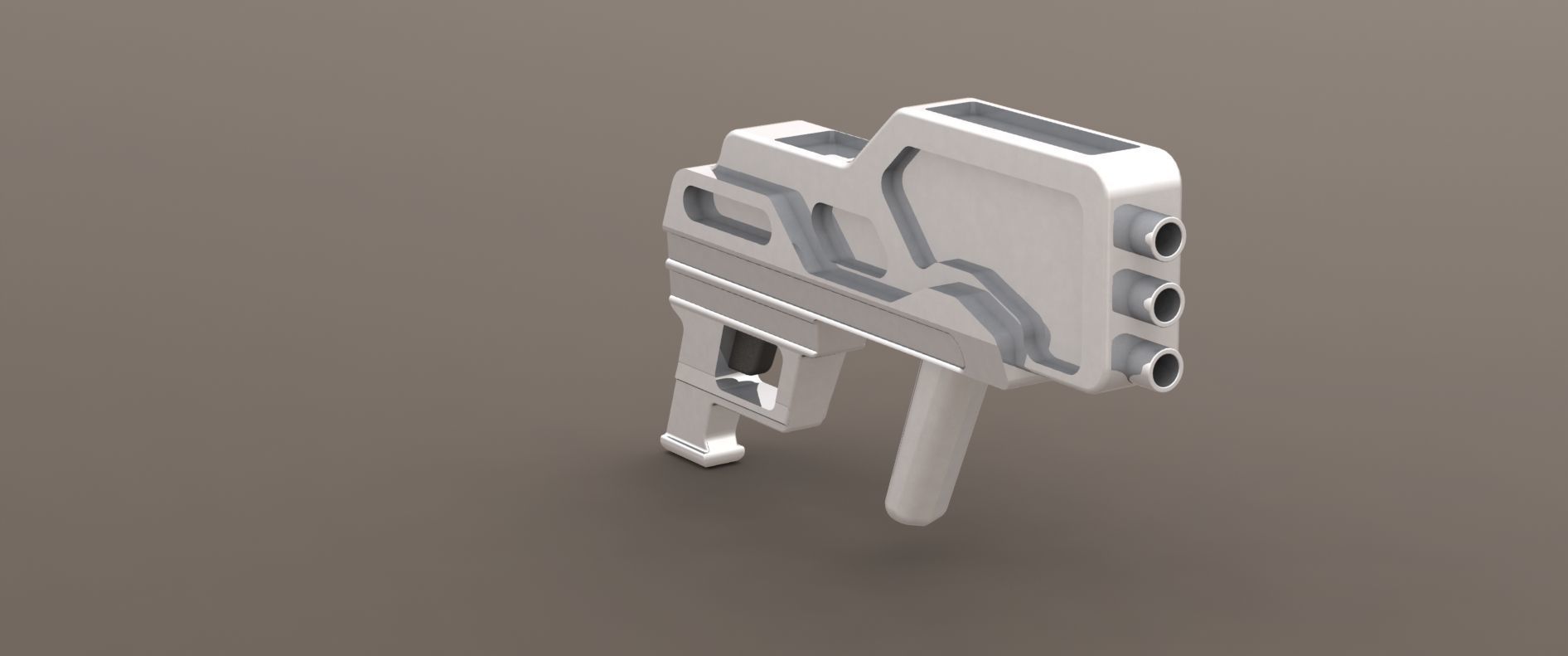 Conceptual Weapon Low-poly 3D model_9