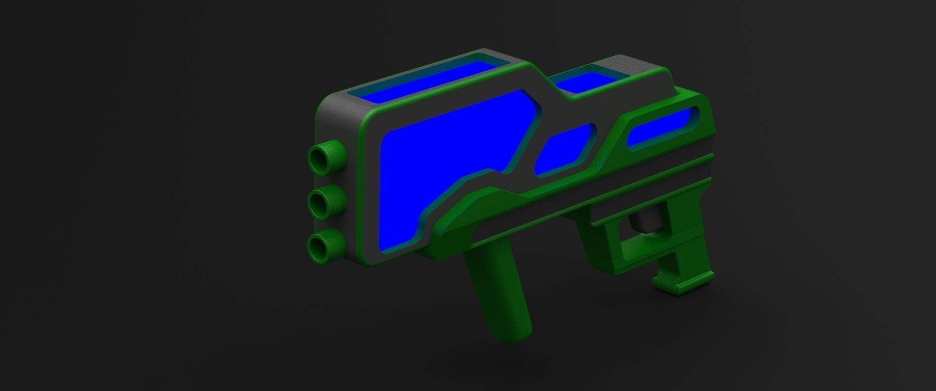 Conceptual Weapon Low-poly 3D model_17