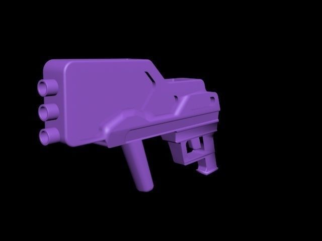 Conceptual Weapon Low-poly 3D model_11