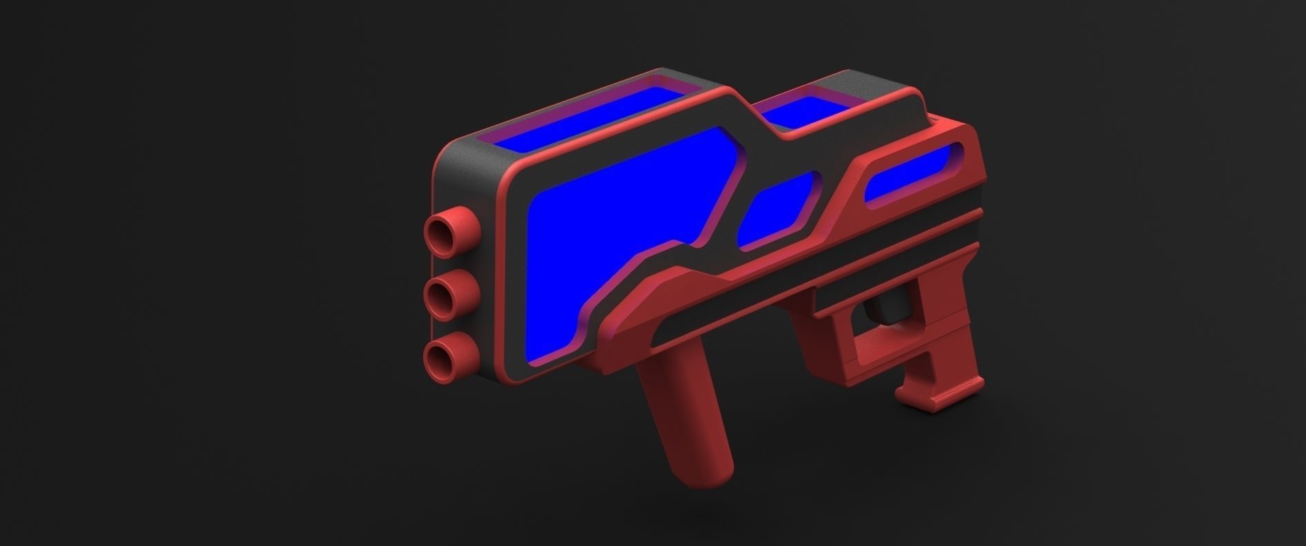 Conceptual Weapon Low-poly 3D model_13