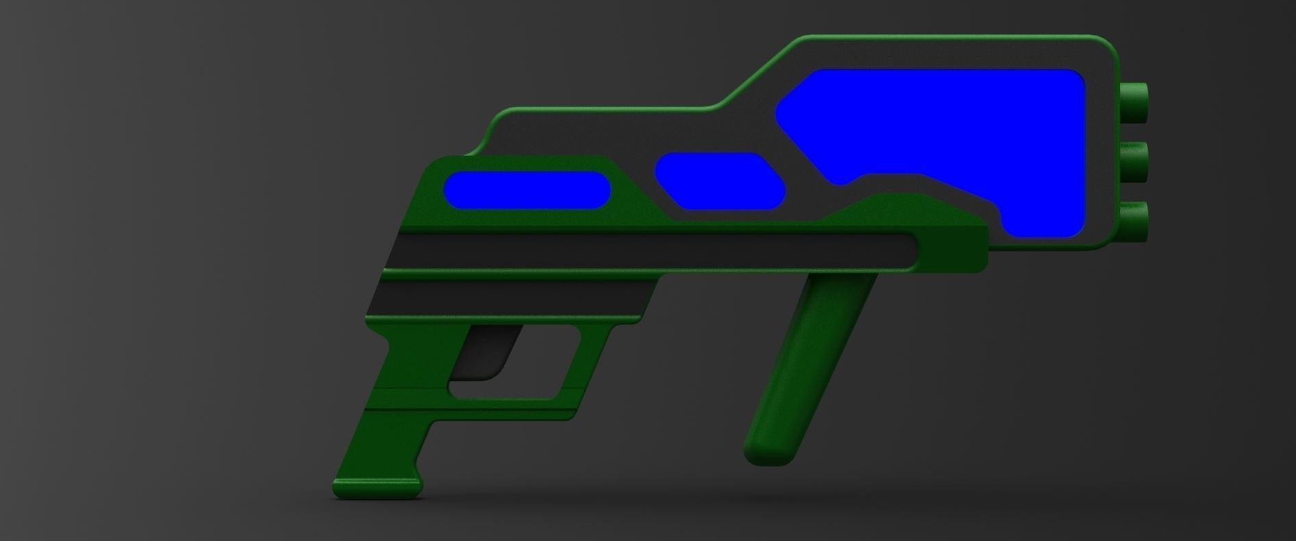 Conceptual Weapon Low-poly 3D model_16