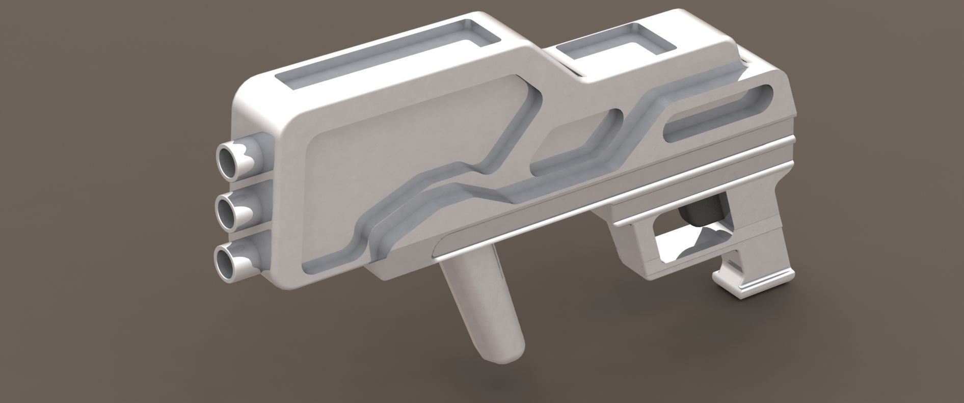 Conceptual Weapon Low-poly 3D model_12