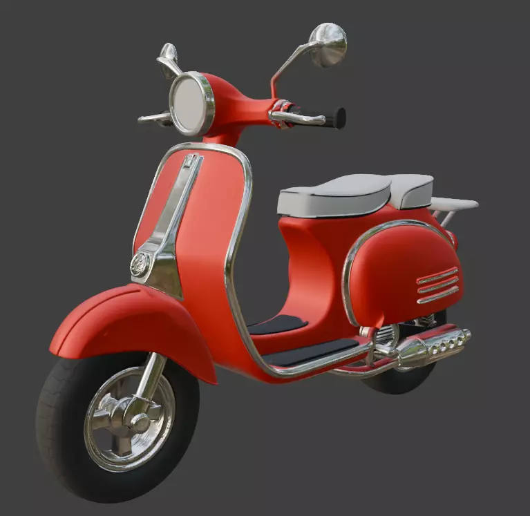 Electric Scooter 3D Model 3D model