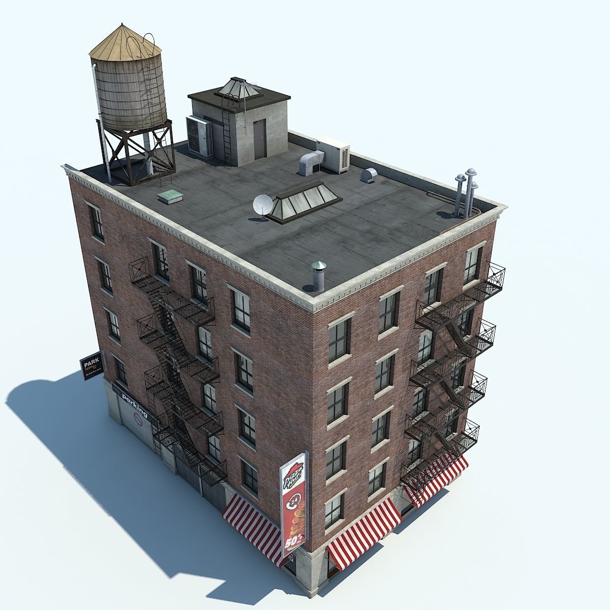NYC Building Low-poly 3D model_1