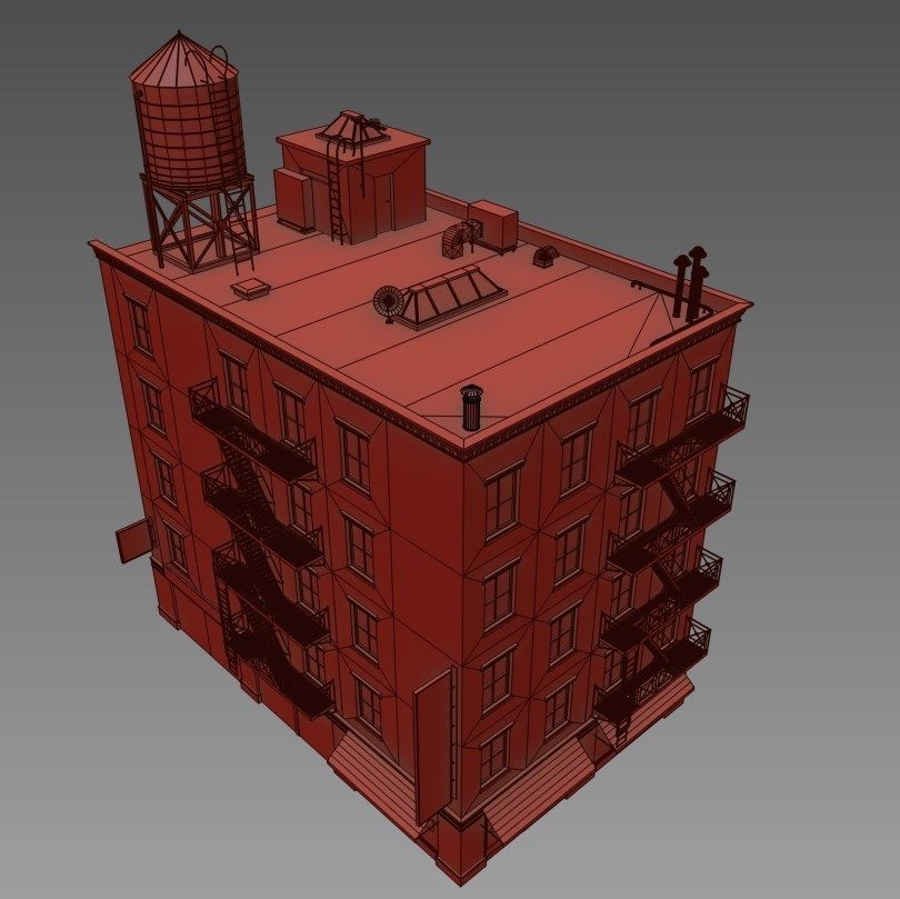 NYC Building Low-poly 3D model_9