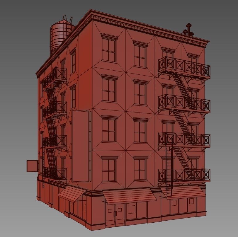 NYC Building Low-poly 3D model_6