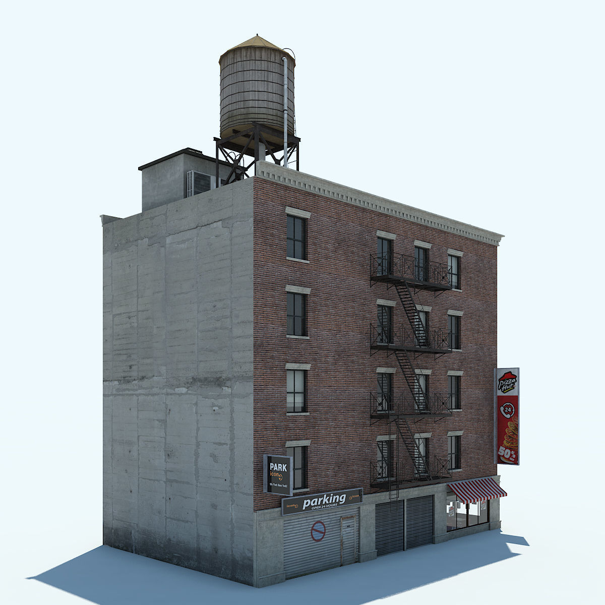 NYC Building Low-poly 3D model_3