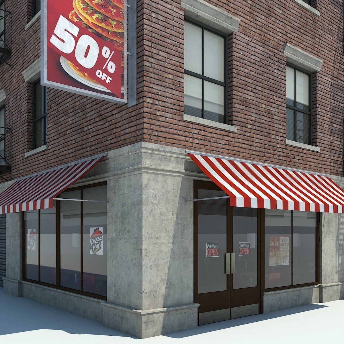 NYC Building Low-poly 3D model_4