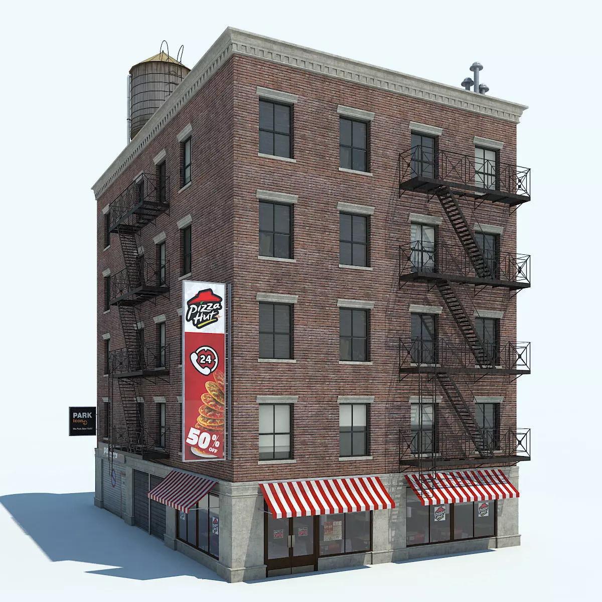 NYC Building Low-poly 3D model_0