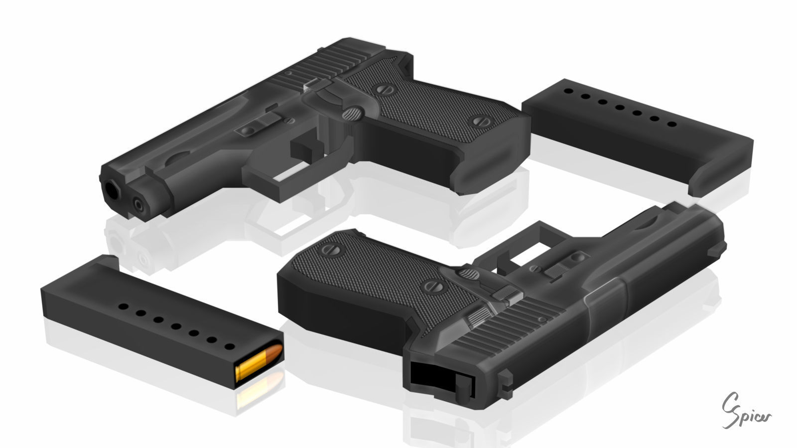 Low-Poly Weapons Collection 01 Low-poly 3D model_86