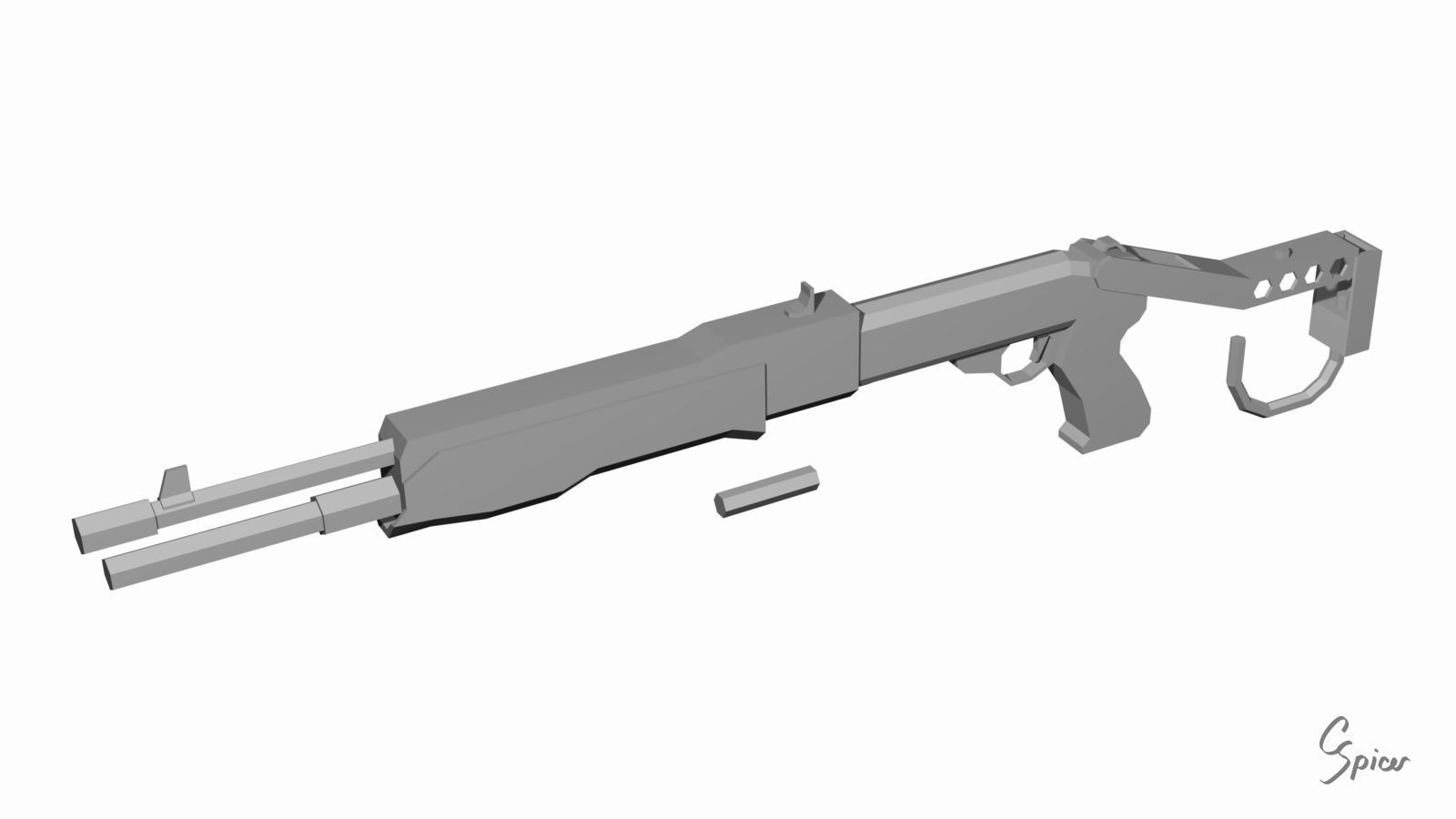 Low-Poly Weapons Collection 01 Low-poly 3D model_19