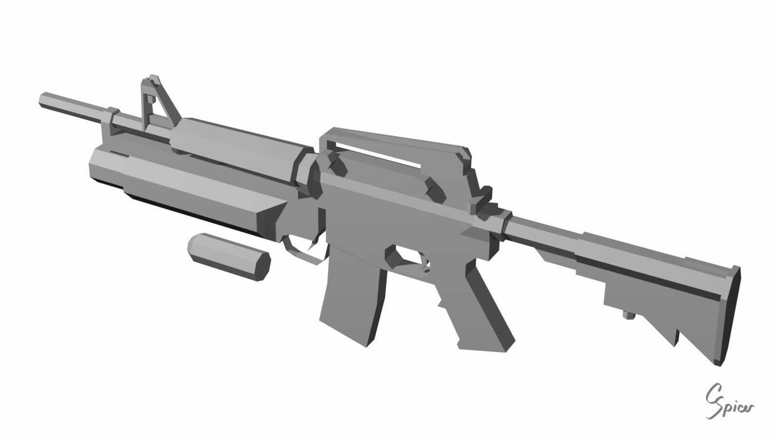 Low-Poly Weapons Collection 01 Low-poly 3D model_30