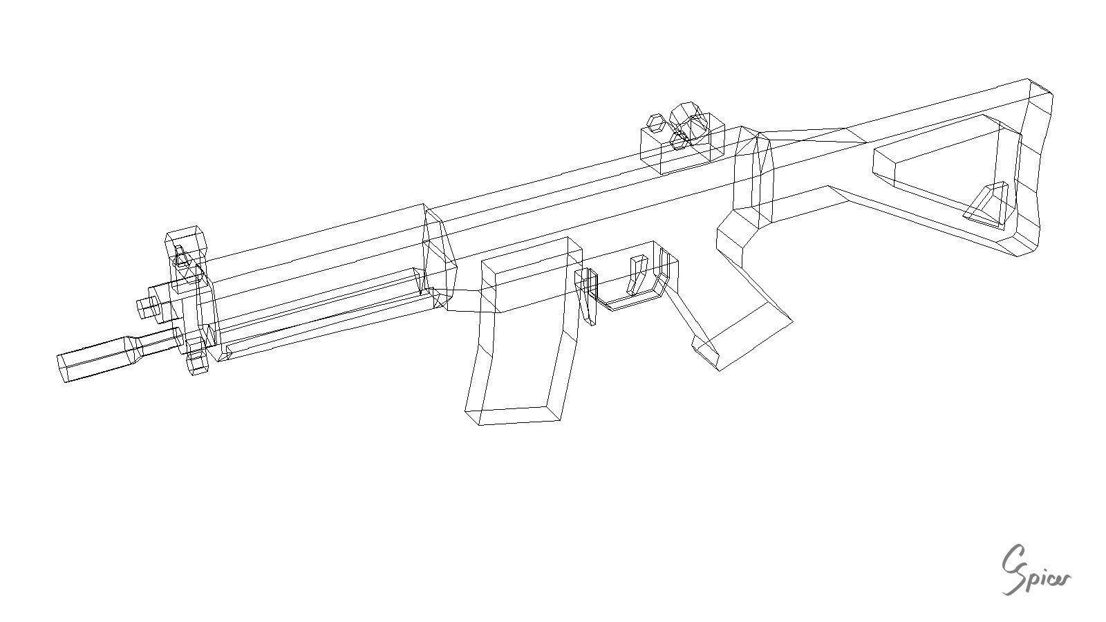 Low-Poly Weapons Collection 01 Low-poly 3D model_58