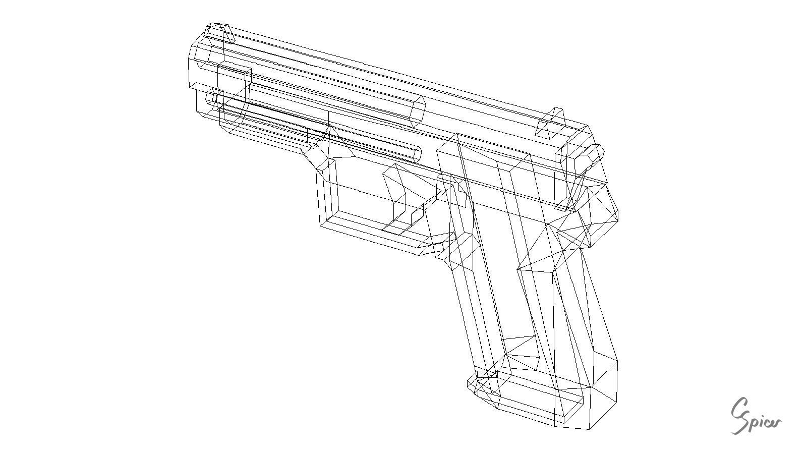 Low-Poly Weapons Collection 01 Low-poly 3D model_93