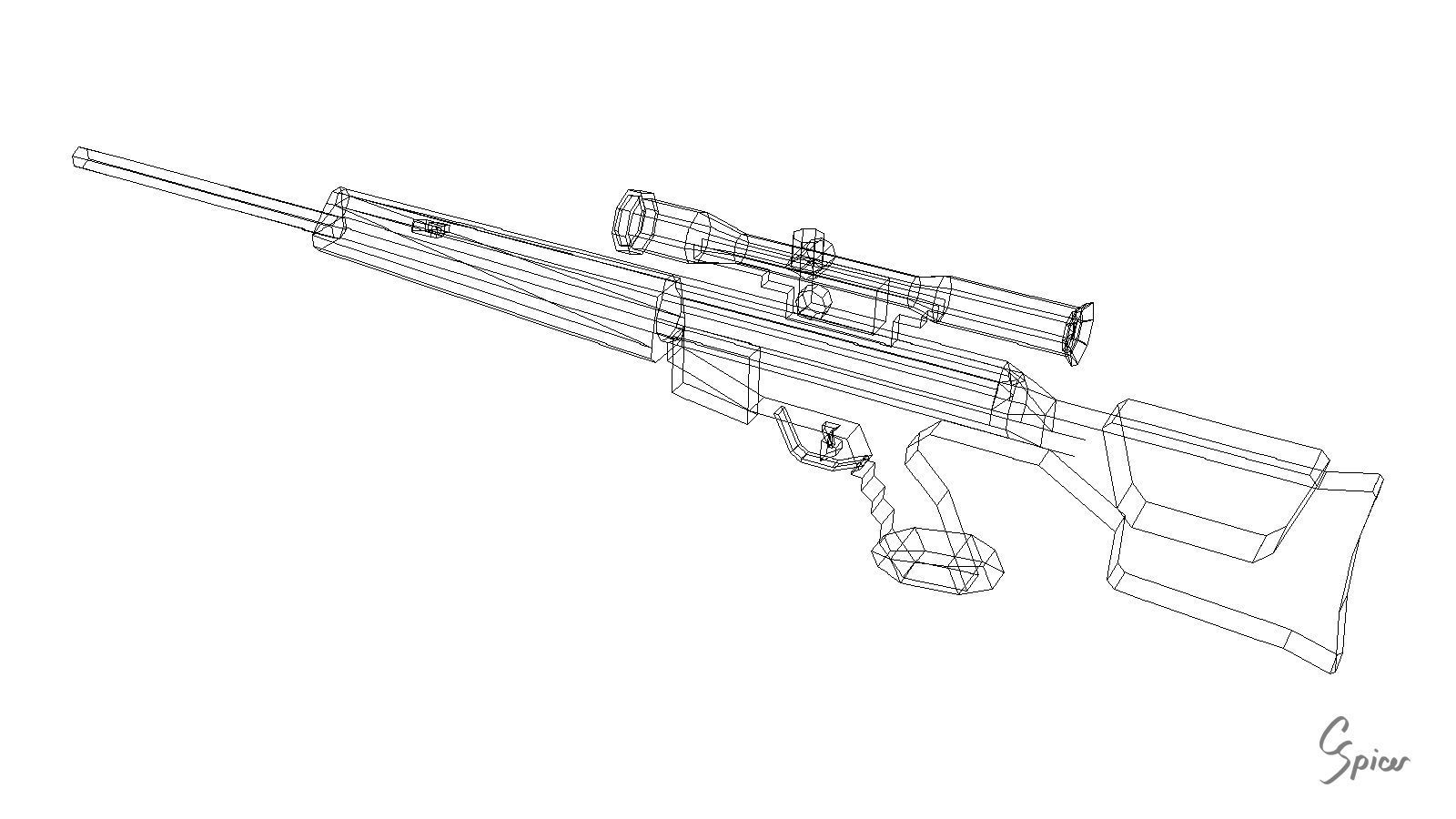 Low-Poly Weapons Collection 01 Low-poly 3D model_9