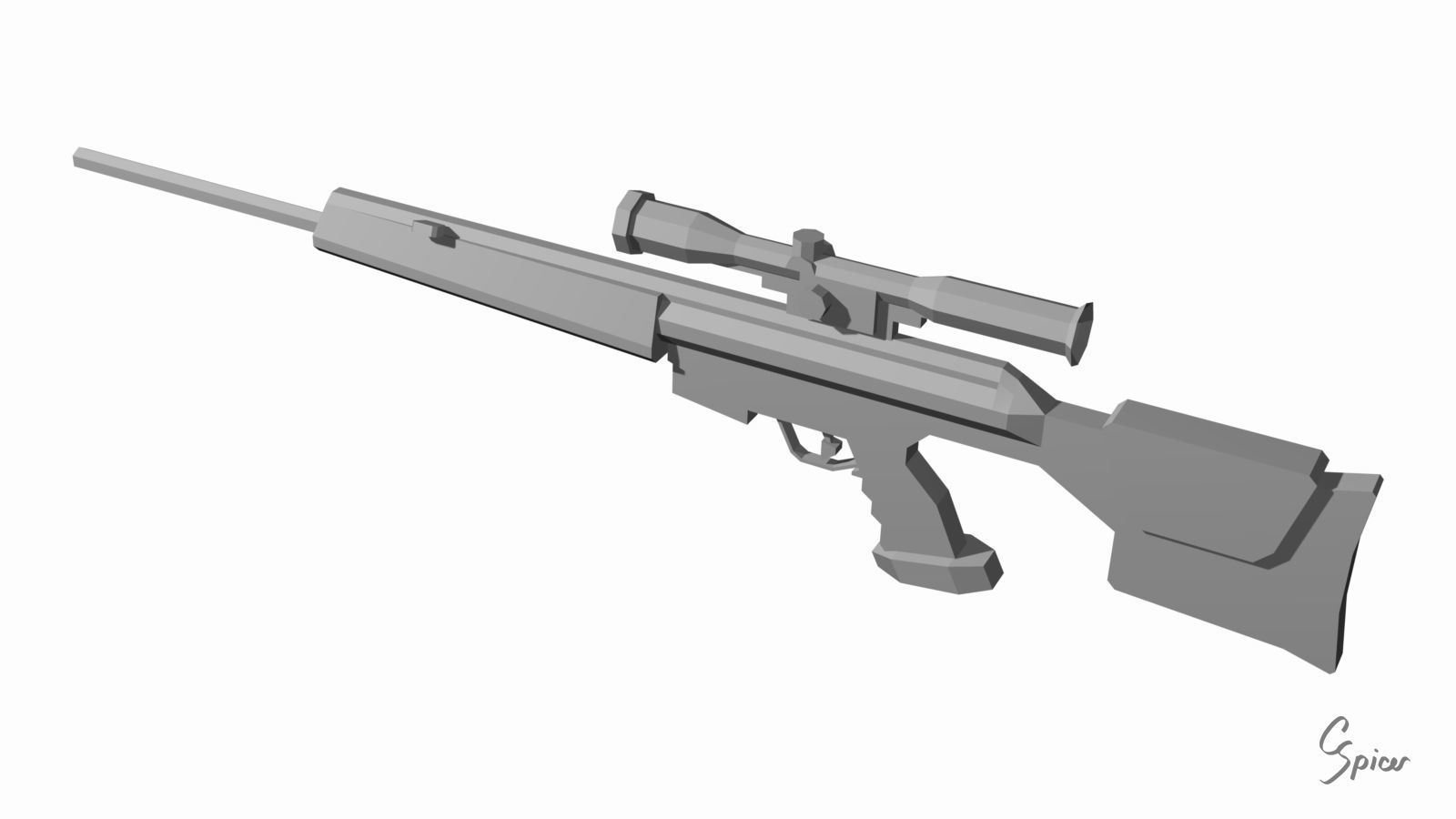 Low-Poly Weapons Collection 01 Low-poly 3D model_6