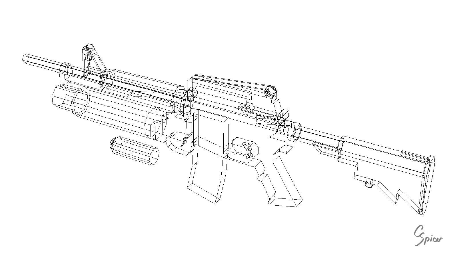 Low-Poly Weapons Collection 01 Low-poly 3D model_33
