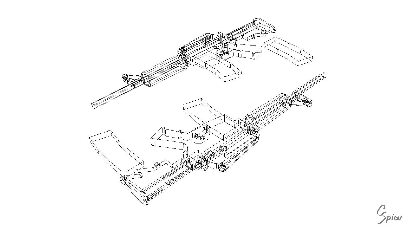 Low-Poly Weapons Collection 01 Low-poly 3D model_44