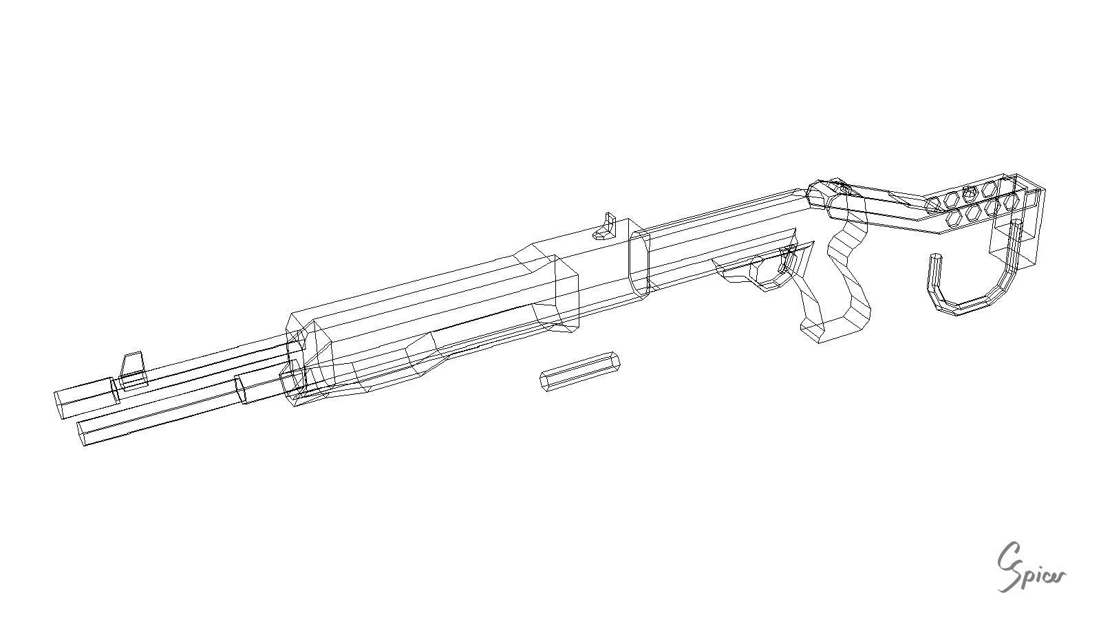 Low-Poly Weapons Collection 01 Low-poly 3D model_22