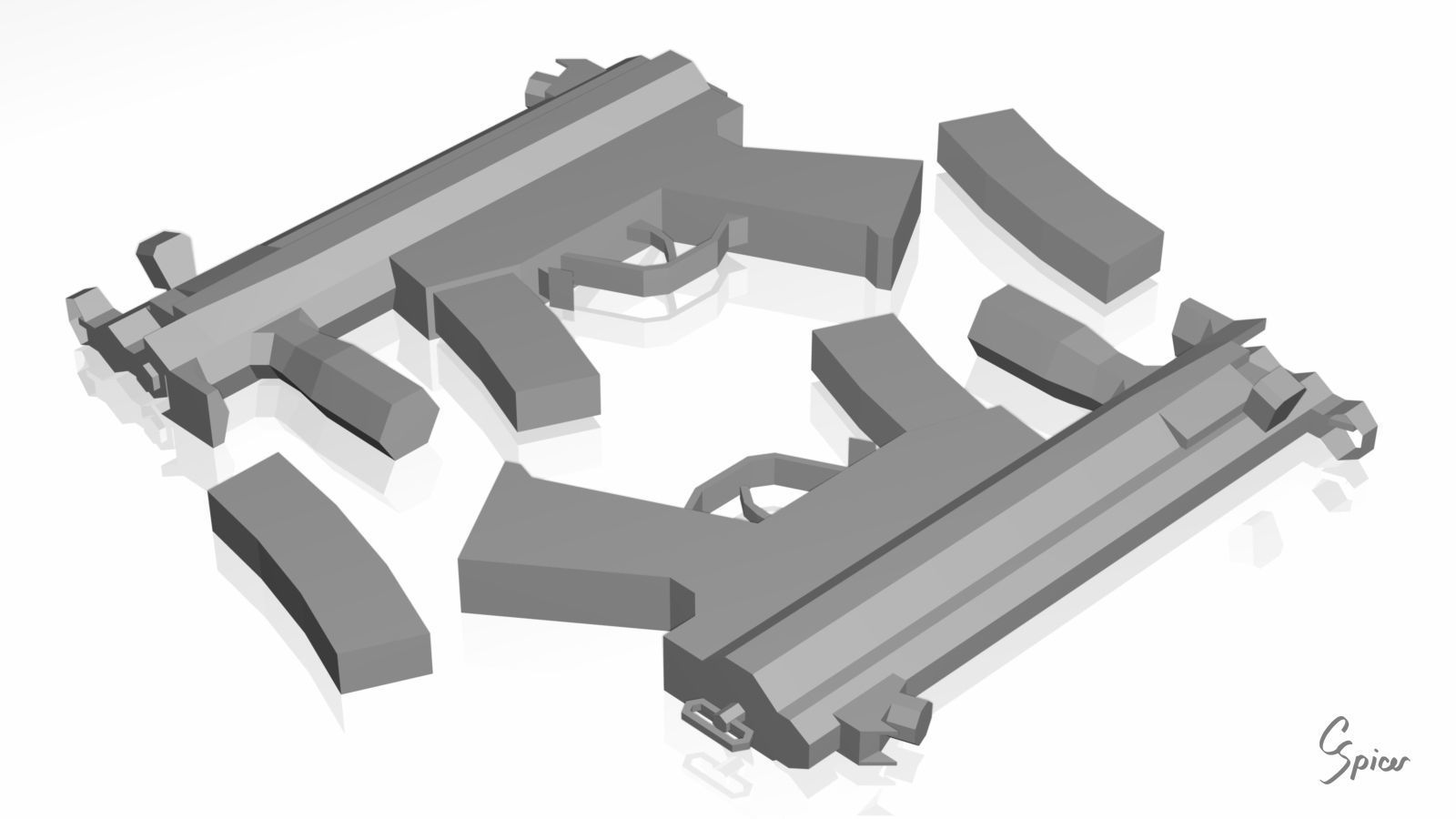 Low-Poly Weapons Collection 01 Low-poly 3D model_65