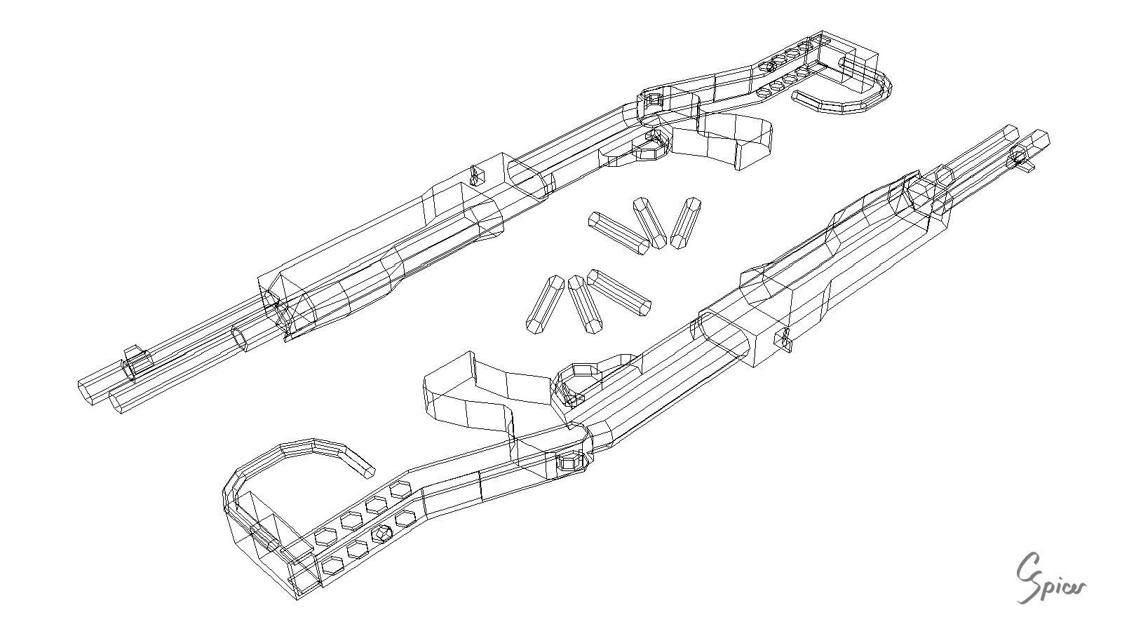 Low-Poly Weapons Collection 01 Low-poly 3D model_20