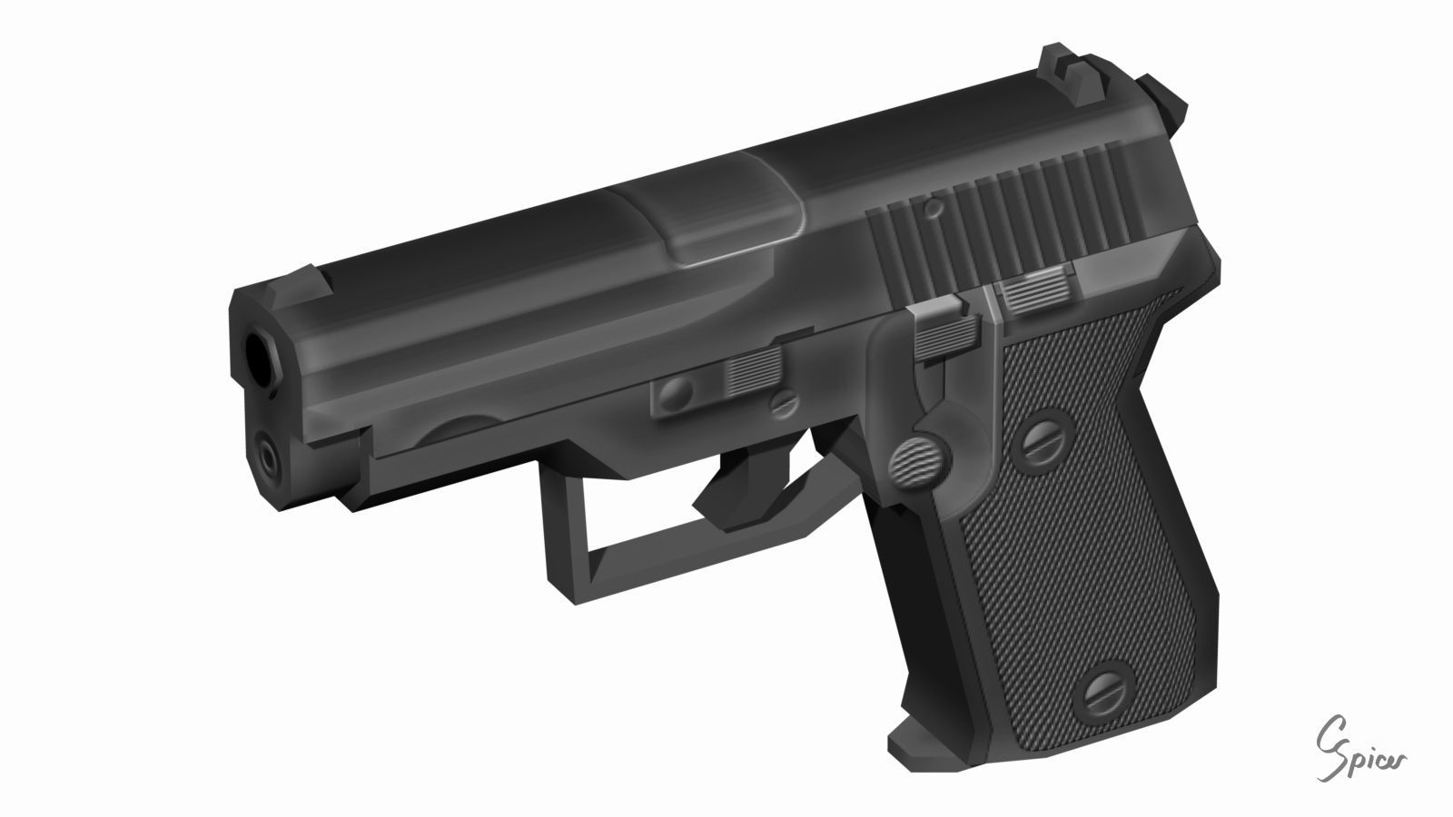 Low-Poly Weapons Collection 01 Low-poly 3D model_88