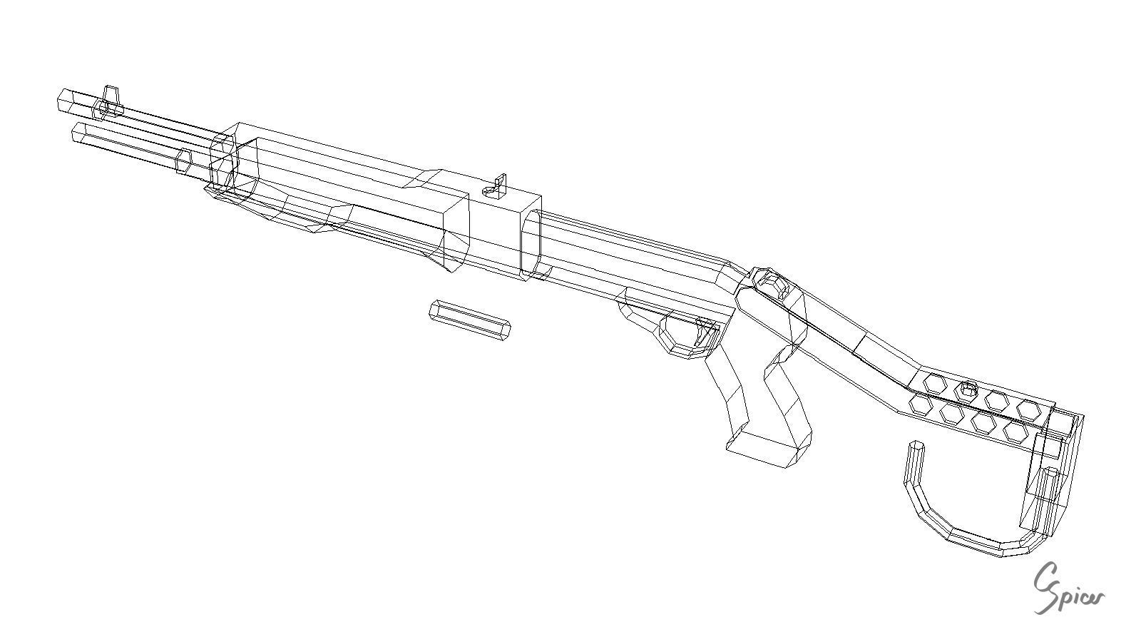 Low-Poly Weapons Collection 01 Low-poly 3D model_21